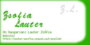 zsofia lauter business card
