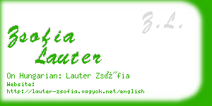 zsofia lauter business card